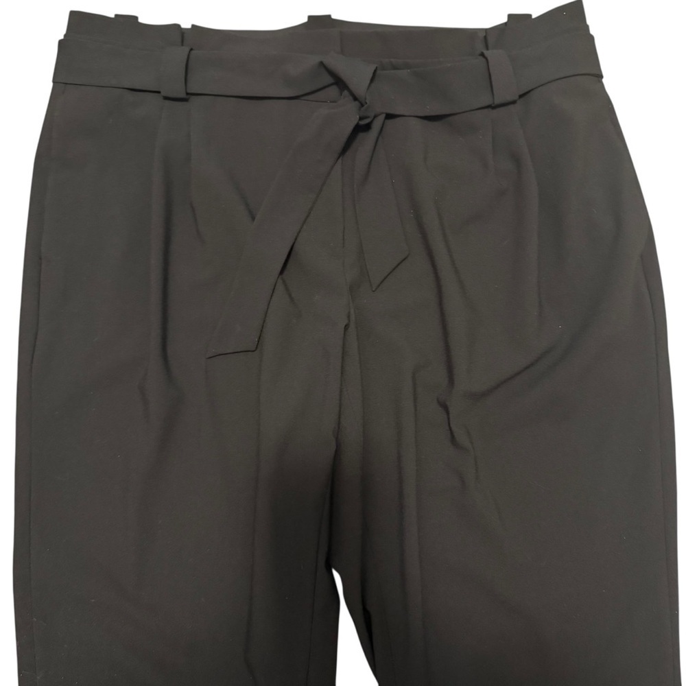 Calvin Klein Tapered Ankle Tie Front Pleated Paper Bag Waist Women's Pants 18W - Picture 2 of 10